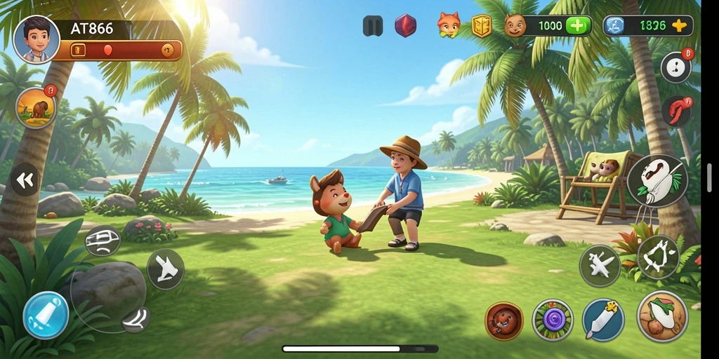 Screenshot menunjukkan gameplay yang menyenangkan dari AT866.