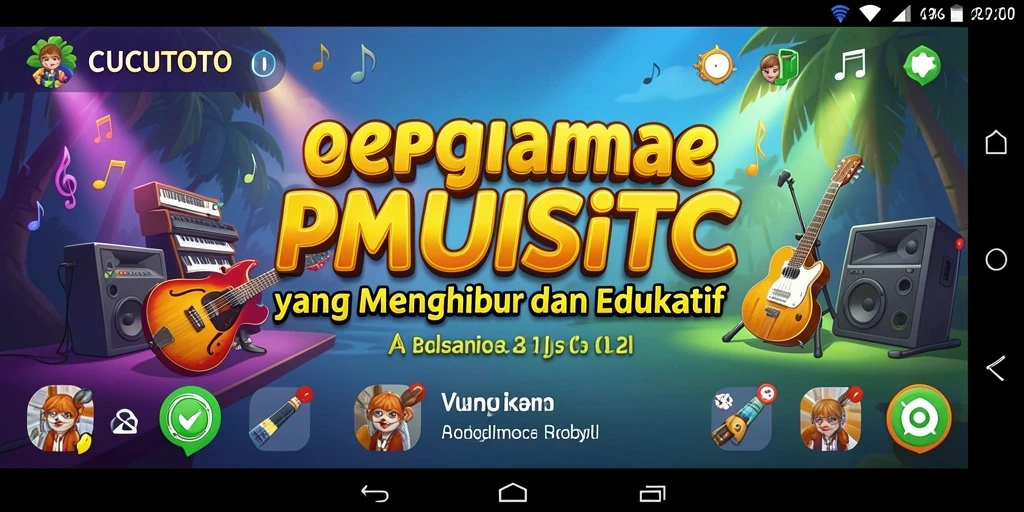 Tampilan gameplay menarik dari CUCUTOTO dengan lagu-lagu seru.