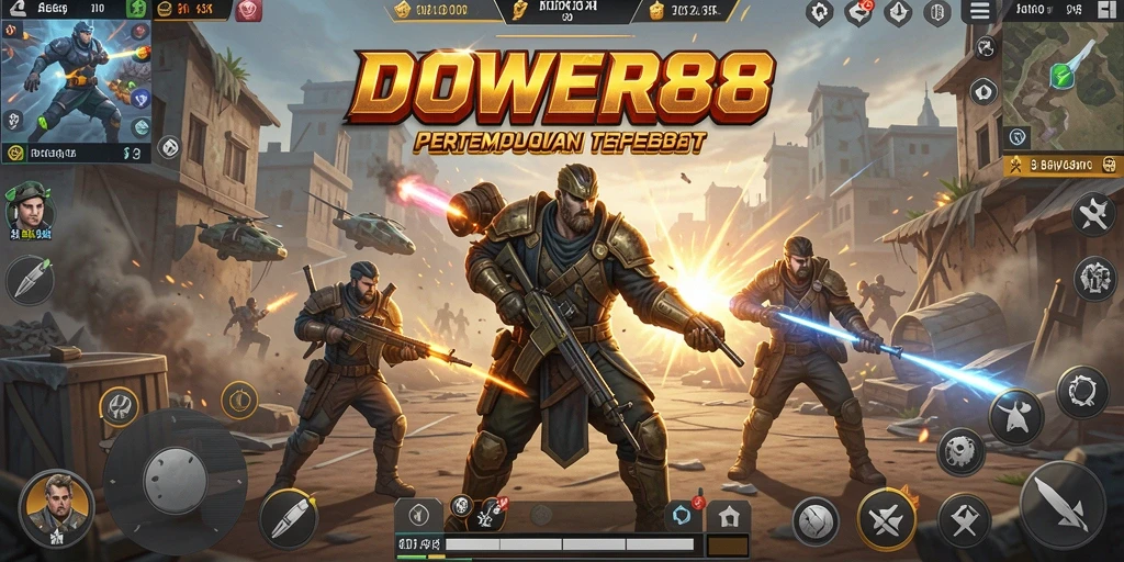 Gameplay intens di DOWER88 dengan aksi Battle Royale yang seru.