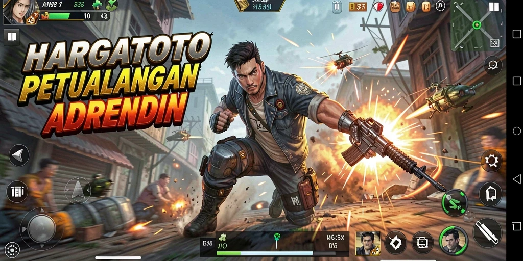 Screenshot HARGATOTO menampilkan aksi mendebarkan dalam pertarungan.