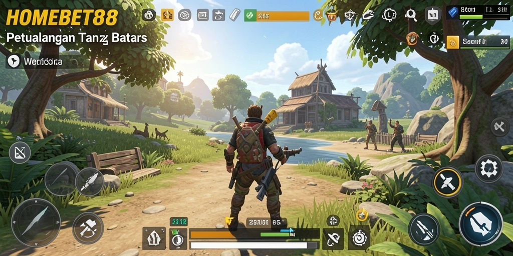 Tampilan gameplay menarik dari HOMEBET88 dalam dunia terbuka.