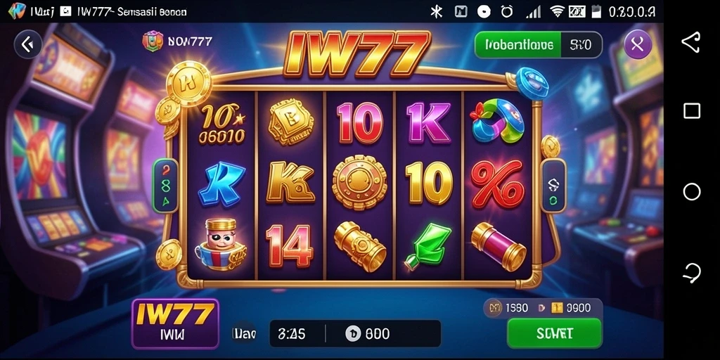 Tampilan utama IW777 dengan berbagai mesin slot yang menarik.