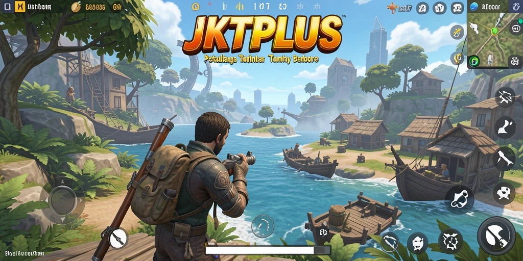Tampilan gameplay <strong>JKTPLUS</strong> yang menampilkan kebebasan eksplorasi.