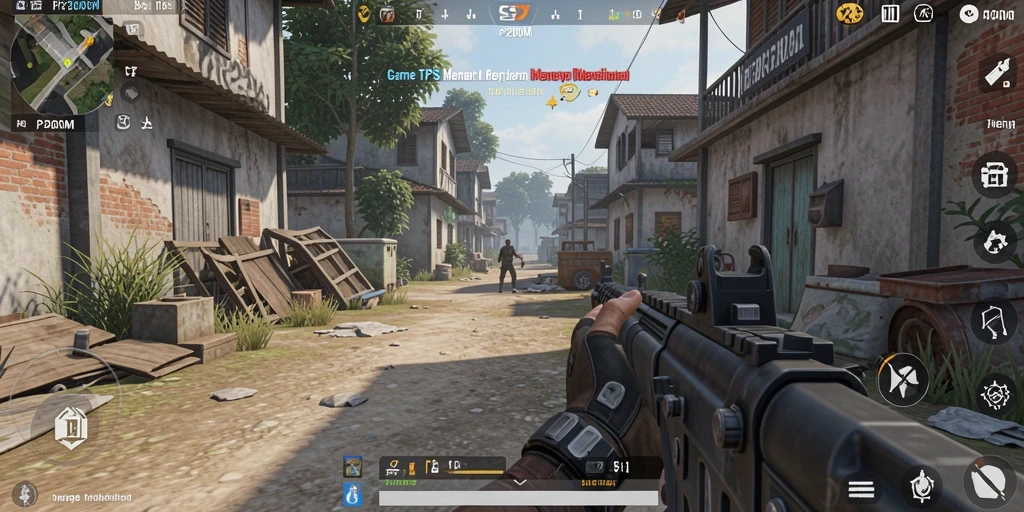 Gameplay P200M yang dinamis dan seru saat pertempuran TPS.