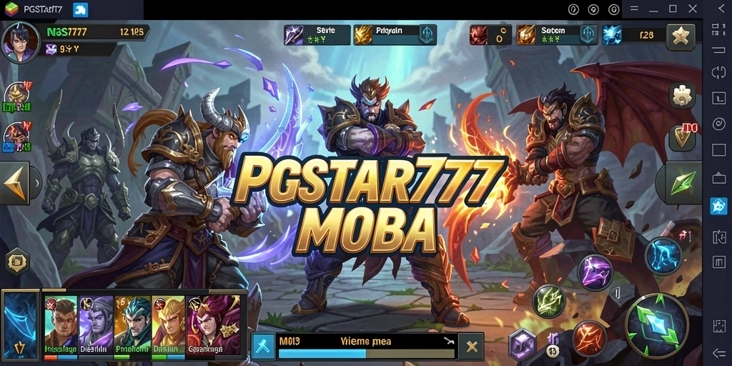 Tampilan gameplay MOBA yang dinamis dan menarik di PGSTAR777.