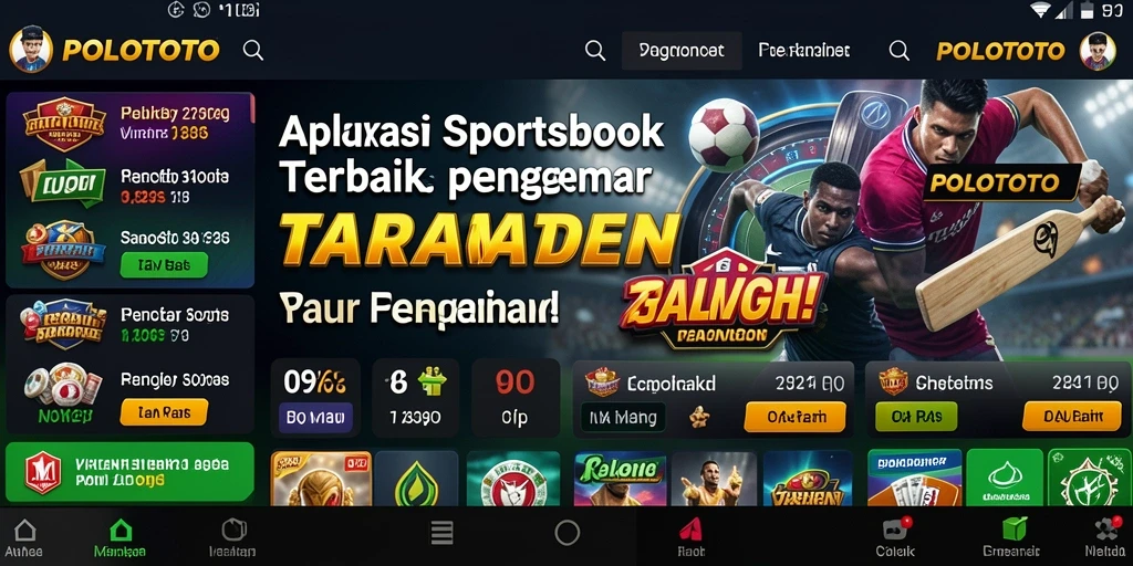 Gameplay menarik POLOTOTO menampilkan taruhan olahraga secara real-time.