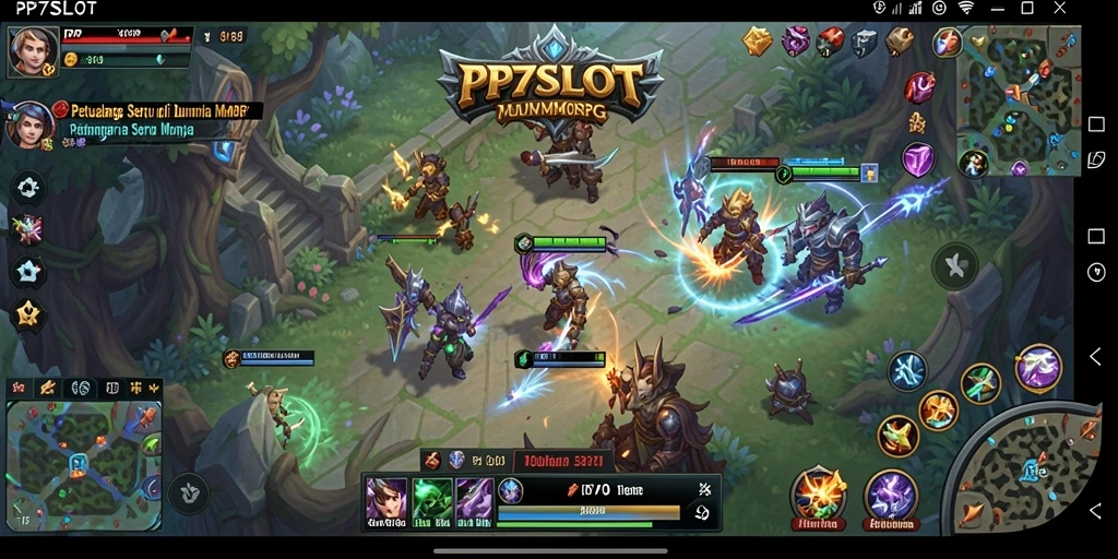 Screenshot dari gameplay PP7SLOT yang menunjukkan aksi seru dalam dunia MMORPG.