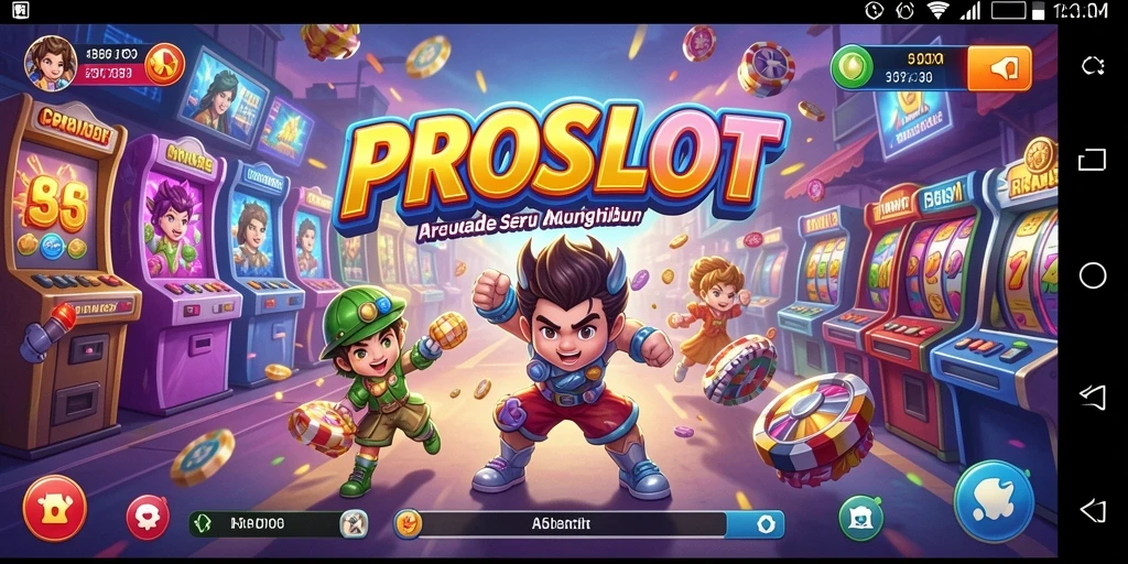Tangkapan layar utama PROSLOT menampilkan aksi gameplay Arcade yang seru.