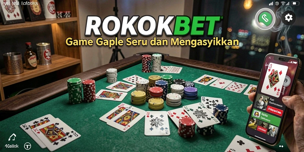 Screenshot gameplay ROKOKBET yang menunjukkan suasana seru permainan Gaple.