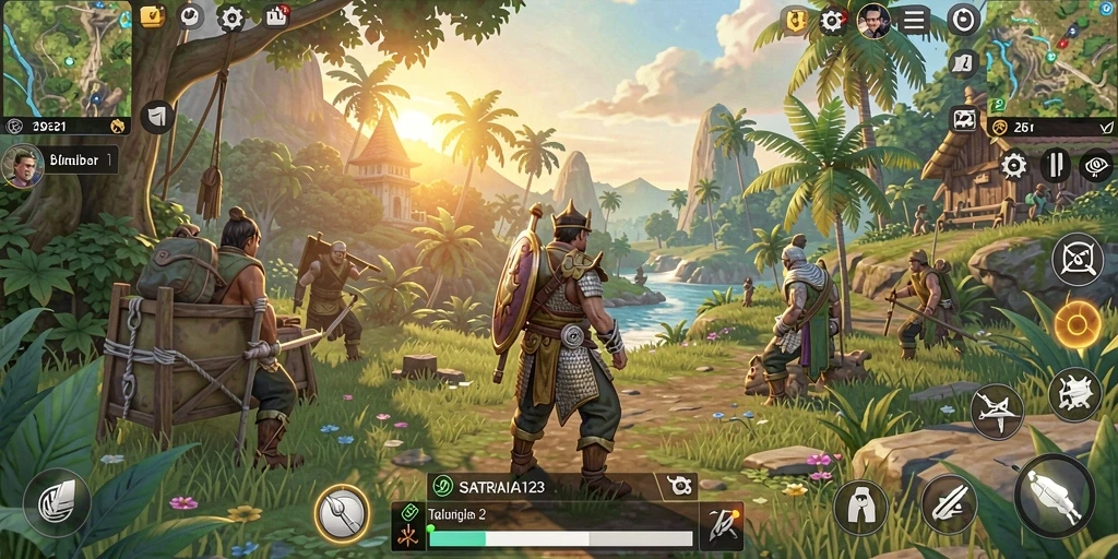 Tampilan gameplay Open World yang mengesankan dan luas.