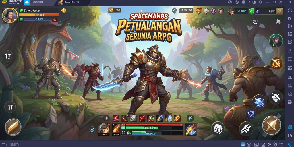 Tampilan gameplay seru dalam dunia ARPG SPACEMAN88.