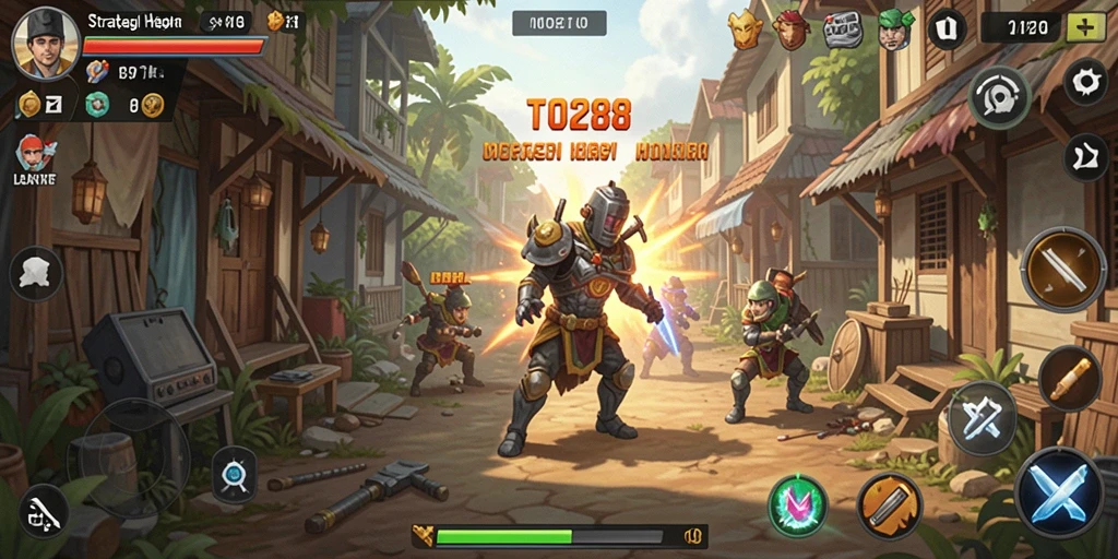 Tampilan menarik dari gameplay strategi TO288.