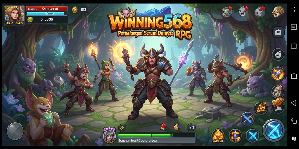 Screenshot gameplay WINNING568 menampilkan aksi seru dan karakter RPG yang menarik.